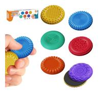 Sensory Magnetic Fidget Slider Stones Set - Textured Soft Worry Stones for Adults Kids ADHD Focus Stress Relief Anxiety Calming Toys Portable Magnet Fidget Sliders for Pocket Travel （6）