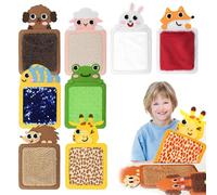 Sensory Mats - 8Pcs Sensory Tiles for Kids, Educational Animals Sensory Pads for Toddlers & Babies, Autism Sensory Toys for Tactile Play & Anxiety Relief, Fidget Learning Toys for Home & Classroom
