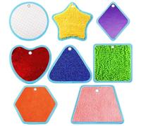 Sensory Mats for Babies, 8-Pack Textured Sensory Tiles with Various Shapes, Tactile Play Mats for Kids' Exploration and Learning, Summer Use