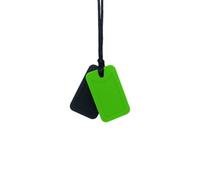 Sensory Oojamabobs - Dog tags pendant chew necklace - Autism - Black MIX 'N' MATCH! (Black & green)
