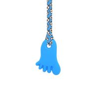 Sensory Oojamabobs - Foot Pendant chew Necklace - Autism - Blue with Lanyard (6 Designs Available!) (54cm, Football)