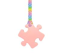 Sensory Oojamabobs Puzzle Sensory Chew Necklace - Light Pink - For Kids With Autism, Anxiety & ADHD - 100% Food Grade Silicone (6 designs available!) (54cm, Mermaid Scales)
