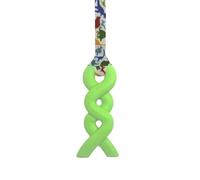 Sensory Oojamabobs - Squiggle Pendant chew Necklace - Autism - Green (54cm, Dinosaurs)