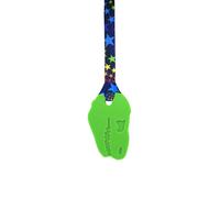 Sensory Oojamabobs - STRONG Dinosaur pendant chew necklace - Autism - Green with lanyard (8 designs available!) (Black Stars, 54cm Lanyard)