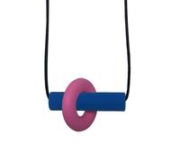 Sensory Oojamabobs - The Axle Necklace Pendant - Fiddle chew Jewellery - Autism ADHD - Blue (Light Pink)