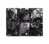 Sensory Owl Weighted Lap Pillow Two-Tone Sequin Pad To Relive Stress Anxiety Self-Calming Relaxing For Kids And Adults 30 x 40 cm 4 kg Black Silver