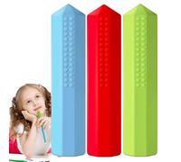 Sensory Pencils - Sensory Pencil Chewing Attachment, 3 Piece Coloured Soothing Pencil Toppers, Silicone Chewing Tubes, Soothing Aid for Teens, Kids, Teens, Girls, Autistic