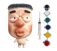 Sensory Pinch Toy - Emojii Squeeze Figure, Slow Rebound Fidget | Interactive Stress Relief Plaything Collection Ultra Soft Elastic Compression Doll Set with Syringe Pigment Kit