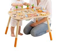 Sensory Play Activity Table | Early Learning Fine Motor Skills Building | Activity Center Wooden Table | for 1-3 Year Old Boys Girls Grandparents Birthday Kindergarten