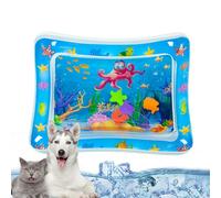 Sensory Play Mat - Water Activity Pad | Theme Baby Toy | Interactive Sensory Mat for Tummy Time | Soft Baby Mat with Floating Fish, Water Pad for Baby Development
