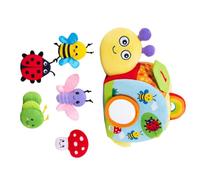 Sensory Play Toy for Babies, Plush Snail Storage Set with 5 Removable Plush Pieces, Top Carry Handle, for Indoor Home and Nursery Use Baby Play Set Toy Organizer Soft Grasping Travel Sensory Nursery