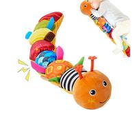 Sensory Plush Caterpillar Toy, Soft Teething Doll for, Calming Sensory Toy Boys & Girls, Sturdy Multi-Textured Plush Travel & Stroller, Perfect for Nursery & Bedroom Use
