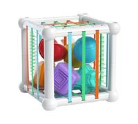 Sensory Shape Blocks Sorter, Developmental Early Learning Game, Fine Motor Skills Improvement Kit, Geometric Sorting Box, Tactile Sensory Learning Toy