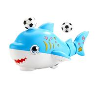 Sensory Shark Ball Blowing Toy, Floating Air Powered STEM Game, Interactive Kids Breath Trainer, Creative Birthday Party Favor, Portable Outdoor Pool Activity, Blue Shark Suction Play Set