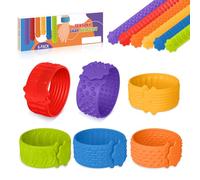 Sensory Slap Bracelets Fidget Toys - 6Packs Textured for Adult with Autism & ADHD,Calming Tools for Anxiety & Stress Relief, Classroom Prizes Party & Special Needs Favor Gifts
