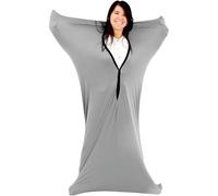 Sensory Sleep Pod The Body Sock For Men Women And Teens Original Cooling Machine Washable Wearable Blanket Weighted Blanket Alternative(Gray,Medium/M)