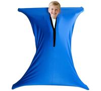 Sensory Sock, Afenau 47"x27" Body Sock Sensory Kids with Zippered, Sensory Stretchy Body Sock, Sensory Body Sock for Children with Autism and Anxiety to Relieve Stress (Blue, Height 114-137cm)