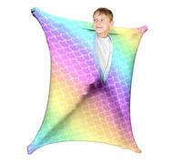 Sensory Sock Small,3-5 Years,Mermaid Full Body Sock Wrap for Autistic Children to Relieve Stress,Relaxing Sensory Compression Body Sack for Kids Sensory Processing Disorder