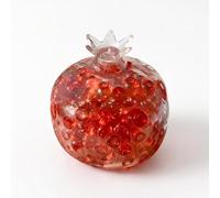 Sensory Squeeze Ball - TPR Stress Relief Toy with Beads, 7cm Red Pomegranate Design, Fidget for Kids & Adults, Anxiety Relief, Tactile Play, 80g