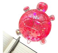 Sensory Squeeze Toy - Glitter Turtle Shape | Stress Relief Pad with Fun Texture Function, Fidget Toy with Portable Design for Classroom Dorm College Travel Road Trip Holiday Home School
