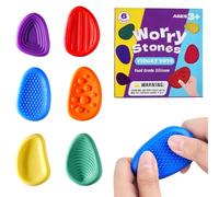 Sensory Stone - 6Pcs Fidget Toys for Kids & Adults, Worry Stones for Anxiety Relief, Autism Toys Stress Relief Tools, Portable Sensory Fidget Toys for Focus & Calm