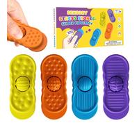 Sensory Stones, Textured Soft Fidget Toys, Fidget Toys Adults Sensory Stone, Calming Sensory Toys for Autism, Workplace with Anxiety Relief for Kids Adults - 4 Pcs