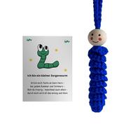 Sensory Stress Relief Toy, Handmade Crochet Worry Caterpillar with Portable Design & Comfort Card, Anxiety Relief for Adults Kids, Therapy Tool, Fidget Toy for Focus