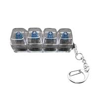 Sensory Stress Reliever Toy - Keyboard Keychain 4 Keys Lighting Playful Toy for Bag Office Decoration Stress Reliever Keyboard | Keychains Stress Relief Keyboard with Multicolor Lights