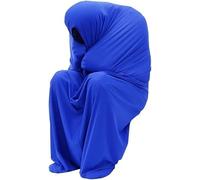Sensory Stretchy Body Sock for Individuals with Autism, Anxiety - Deep Pressure Simulation Body Blanket - Full-Body Wrap - Snap Closure(Blau,XL)