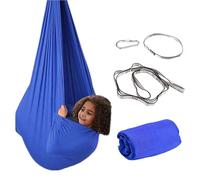Sensory Swing Hammock - Play Seat, Portable Soft Relaxing, Durable Hanging Toy | Backyard Playground Patio, Ideal For Camping Classroom Treehouse Nursery Garden Outdoor Fun Activity