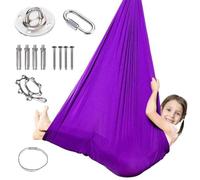 Sensory Swings - With 360° Hardware Swing For Room Holds Up To 220lbs For Children With Autism, Adhd, Asperger, Sensory Integration,Purple