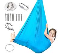 Sensory Swings - With 360° Hardware Swing For Room Holds Up To 220lbs For Children With Autism, Adhd, Asperger, Sensory Integration,Blue