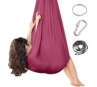 Sensory Swings - With 360° Hardware Swing For Room Holds Up To 220lbs For Children With Autism, Adhd, Asperger, Sensory Integration,DarkRed