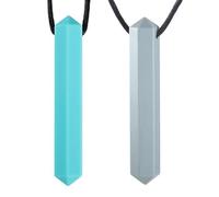 Sensory Teething Necklace,Diamond Chew Teething Stick,Anti-Autisms Chew Buddy for Children,Sensory Toys