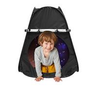 Sensory Tent for Special Needs - Black Playhouse with Roller Shutter Door | Strong Foldable Kids for Relaxing, Calming Down, Bedroom, Quiet Corner