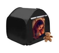 Sensory Tent For Special Needs,Sensory Tent | Extra Large Black Out Calming Hideaway Lair,Strong Silver Coated Foldable Sensory Hideaway with Roller Blind Door pa