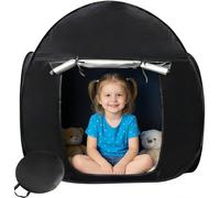 Sensory Tent, Pop Up Tent for Kids Blackout Teepee Calm Down Teepee with Curtain Strap & Bag Calm Corner for Children to Play and Relax With Autism,SPD,Anxiety & Improve Focus (80x80x80cm)