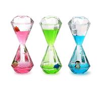Sensory Toy for Relaxation, Motion Timer, Color Lava Lamp, 3 Pack Incredibly Effective Calming Stress Relief Hourglass Toy Liquid Motion Bubbler