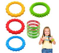 Sensory Toys for Kids & Adults - 4 Stretchy Fidget Toys with Texture and 4 Mental Health Bracelet, Calming Sensory Toys for Special Needs & Autistic Children