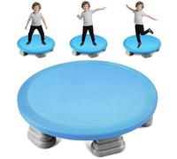 Sensory Trampoline for Autistic Kids, Teens, Autism Sensory Equipment, Bounce Board for Teensgers, Non-Slip Indoor Rebounder, Outdoor Recreation, Mini Trampoline, Blue, Round