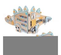 Sensory Wall Panel | Dinosaur Shaped Wooden Toy for Early Learning | Preschool Activity Center, for Children Home Home Room Classroom Nursery