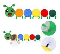 Sensory Wall Panel for Kids - Sensory Wall for Sensory Room Decor Must Haves - Sensory Mats for Autistic Children - Sensory Tiles for Learning, Fidgeting, Sensory Exercise (6PCS- Caterpillar)
