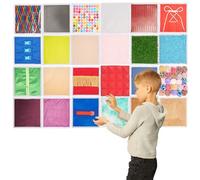 Sensory Wall Panels | Sensory Floor Tiles for Kids | Sensory Materials | Sensory Textures for Sensory Needs | Tactile Sensory Toys | Sensory Mats for Autistic Children | Sensory Square | 24pcs
