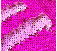 Sensory Wall Sequin Flip Fabric for Kids,0.2" Large Sequins Sensory Graffiti Fabric,Tactile Stimulation,Reversible Mermaid Fabric by The Yard (0.5yard(18"*49"), neon Pink + Dark Pink)