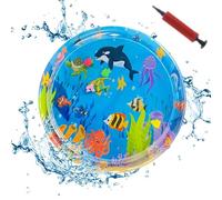 Sensory Water Mat for Cats - Cat Toys for Bored Indoor Cats | Thickened Water Sensor Pad with A Variety Of Marine Elements Enhance Movement for Cats To Alone