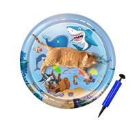 Sensory Water Mat,Round Sensory Play Pad for Funny Water Fun - Thickened PVC Unbreakable Pset Bed, Interactive Enrichment Toys Sensor for Summer and Others