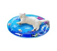 Sensory Water Play Mat For Cats, Foldable PVC W Ater Sensor For Pets, Wa Ter S Ensory Cooling P Lay Mat With Fish For Pet Pl Ay, Kitten Wate R Sens Ory Pad, Feel Cool Comfort