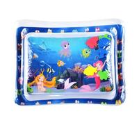 Sensory Water Play Mat with Fish Water Tummy Time Mat Tummy Time Water Play Mat for Bored Indoor Cats