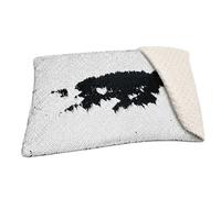 Sensory Weighted Lap Pad 3kg, Lap Cushion with Reversible Sequin Tactile Panel, Soft Fabric Reverse, Evenly Weighted Design for Quiet Play, Reading & Desk, 47 x 40cm