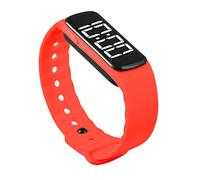 Sensory Wrist Timer for Kids, Teachers, Students, Simple Reminder Watch with Silent Alarm Clock Wristband, Classroom Countdown (Red)